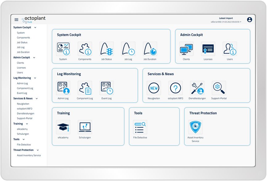 The octoplant software solution sets the standard for securing factory automation and optimizing the connection between OT and IT